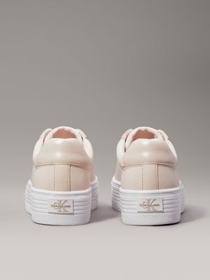 whisper pink/white platform trainers for women calvin klein jeans