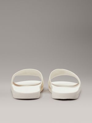 creamy white/bright white logo sliders for women calvin klein jeans