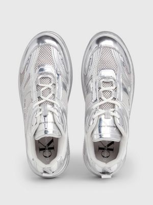 metallic platform trainers