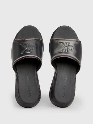 Calvin klein black sliders online