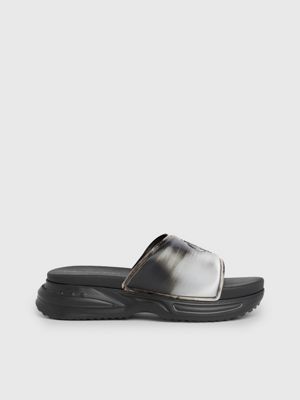 Calvin klein metallic sliders on sale