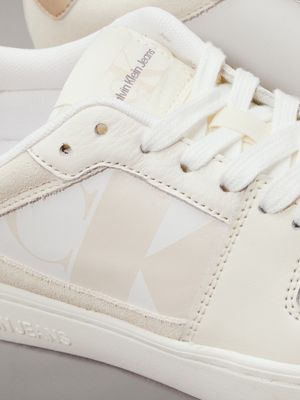 bright white/travertine/w pink suede trainers for women calvin klein jeans