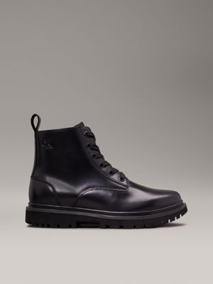 Calvin klein keigan box leather boots best sale