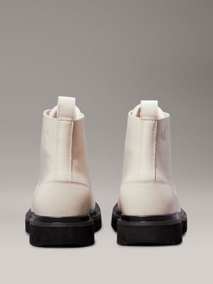 eggshell leather boots for women calvin klein jeans