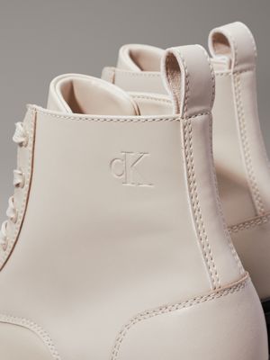 eggshell leather boots for women calvin klein jeans