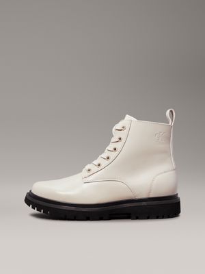 eggshell leather boots for women calvin klein jeans