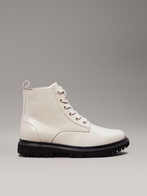 beige leather boots for women calvin klein jeans