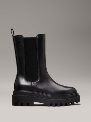 Bottes en cuir avec semelle compensee Calvin Klein YW0YW015420GJ