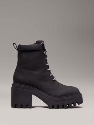 Black chunky heel boots hotsell