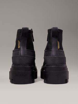 triple black platform rainboots for women calvin klein jeans