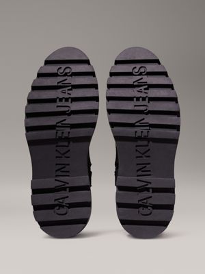 stivali da pioggia platform triple black da donne calvin klein jeans