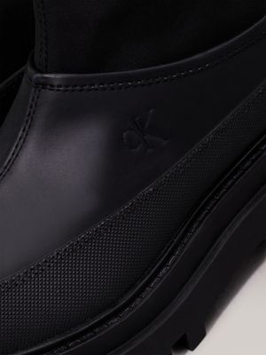stivali da pioggia platform triple black da donne calvin klein jeans