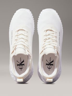 creamy white/bright white trainers for women calvin klein jeans