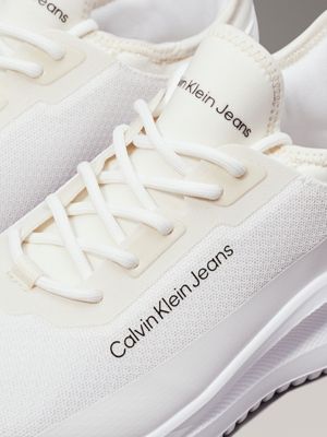 creamy white/bright white trainers for women calvin klein jeans