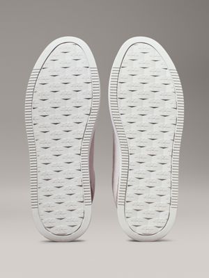 sneaker in camoscio platform lilac ash/bright white da donne calvin klein jeans