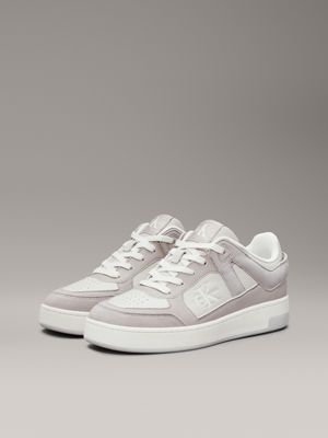 eggshelll/goat leather trainers for women calvin klein jeans