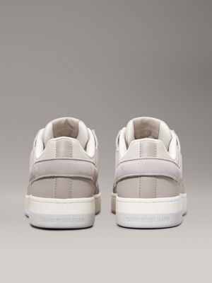 eggshelll/goat leather trainers for women calvin klein jeans