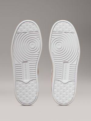 eggshelll/goat leather trainers for women calvin klein jeans