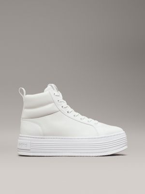 white high-top platform trainers for women calvin klein jeans