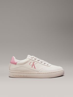 beige leather trainers for women calvin klein jeans