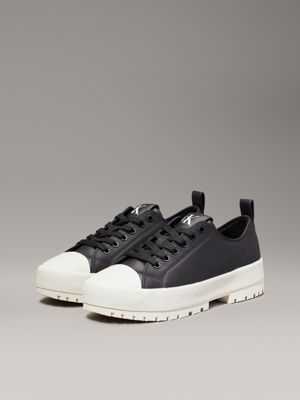 black leather lug trainers for women calvin klein jeans