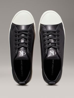 black leather lug trainers for women calvin klein jeans