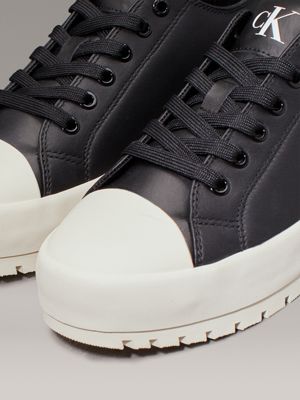 black leather lug trainers for women calvin klein jeans