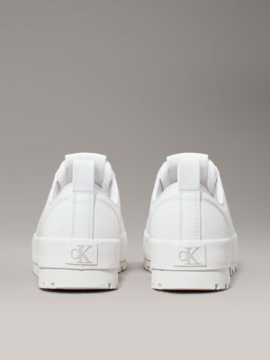 bright white leather lug trainers for women calvin klein jeans