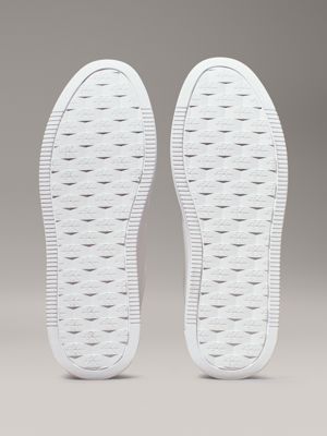 triple bright white leather platform trainers for women calvin klein jeans