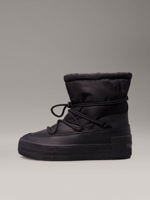 triple black warm platform snowboots for women calvin klein jeans