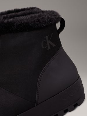 triple black warm winter slippers for women calvin klein jeans