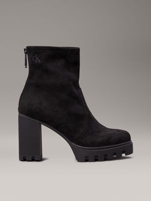 black platform heeled boots for women calvin klein jeans