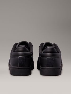 triple black leather trainers for women calvin klein jeans