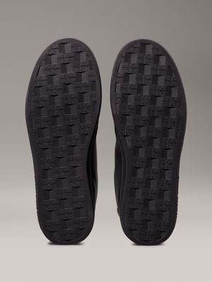 triple black leather trainers for women calvin klein jeans