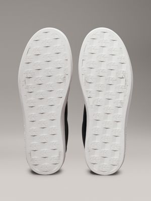 black/bright white leather trainers for women calvin klein jeans