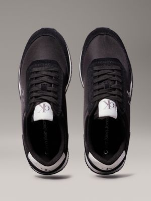 black/bright white logo trainers for women calvin klein jeans