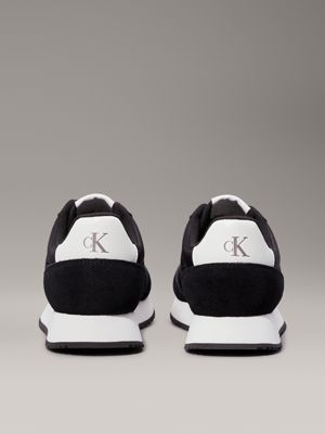 black/bright white logo trainers for women calvin klein jeans