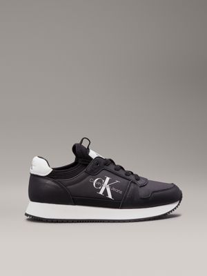 black leather trainers for women calvin klein jeans