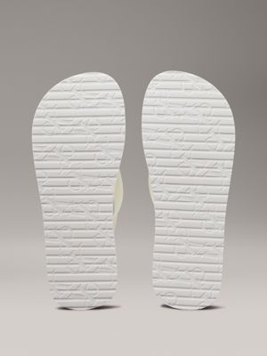 Calvin klein flip flops white discount