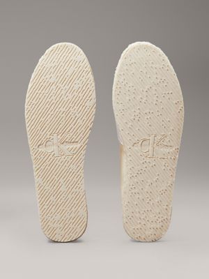 creamy white/white platform espadrilles for women calvin klein jeans