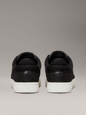 black/bright white canvas trainers for women calvin klein jeans