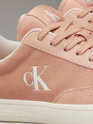 tuscany/eggshell canvas trainers for women calvin klein jeans