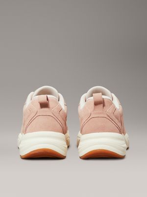 tuscany/eggshell suede trainers for women calvin klein jeans