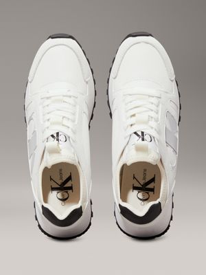 bright white/black platform trainers for women calvin klein jeans