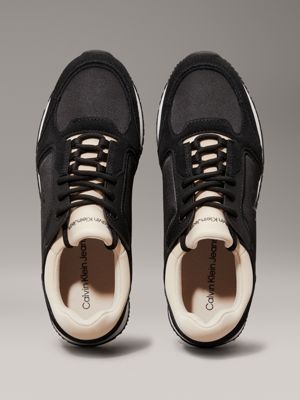 black/tapioca trainers for women calvin klein jeans