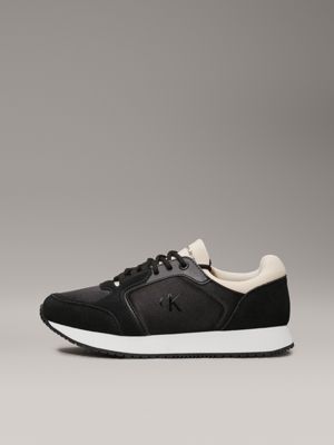 black/tapioca trainers for women calvin klein jeans