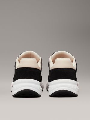 black/tapioca suede trainers for women calvin klein jeans