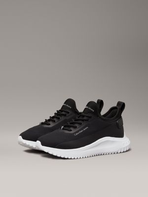 black/bright white ripstop trainers for women calvin klein jeans