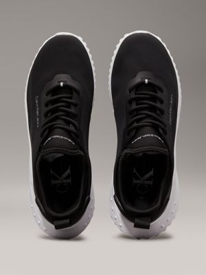 black/bright white ripstop trainers for women calvin klein jeans