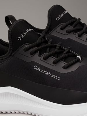 black/bright white ripstop trainers for women calvin klein jeans